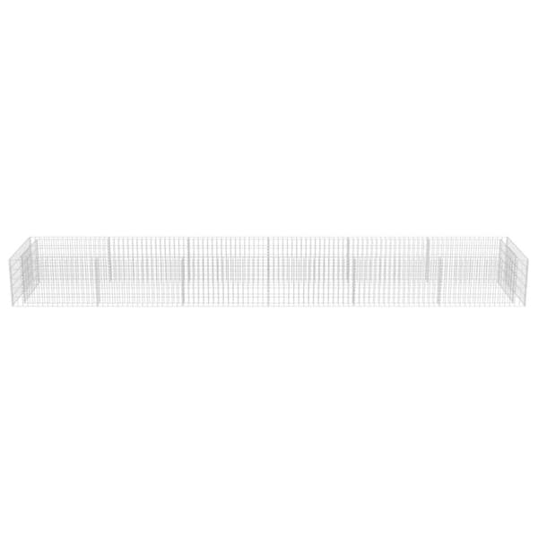 Planteringsgabion upphöjd galvaniserat stål 540x90x50 cm
