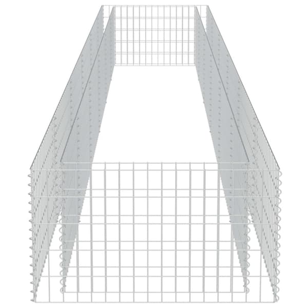 Planteringsgabion upphöjd galvaniserat stål 540x90x50 cm