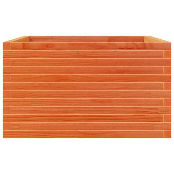 Odlingslåda vaxbrun 80x80x45,5 cm massiv furu