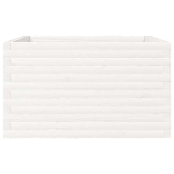 Odlingslåda vit 80x80x45,5 cm massiv furu