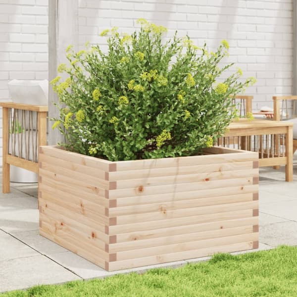 Odlingslåda 80x80x46 cm massivt furuträ