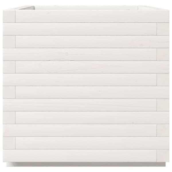 Odlingslåda vit 50x50x49,5 cm massiv furu