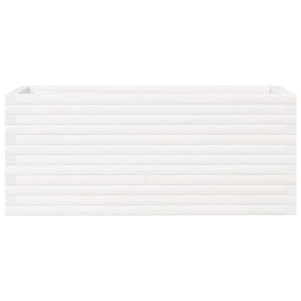 Odlingslåda vit 110x40x45,5 cm massiv furu