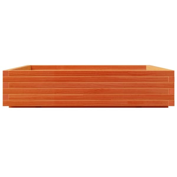 Odlingslåda vaxbrun 110x110x26,5 cm massiv furu