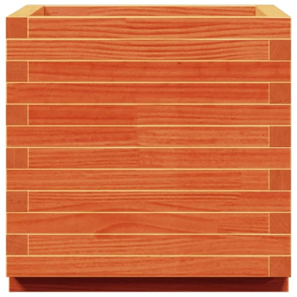 Odlingslåda vaxbrun 50x50x49,5 cm massiv furu