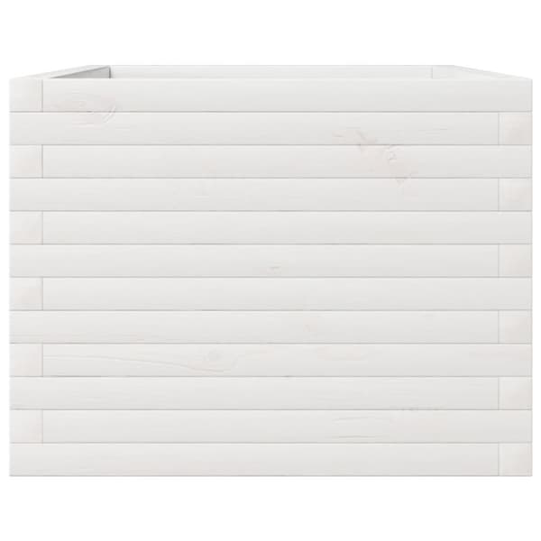 Odlingslåda vit 110x60x45,5 cm massiv furu