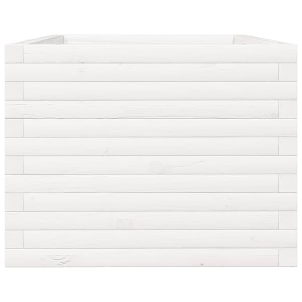 Odlingslåda vit 90x60x49,5 cm massiv furu