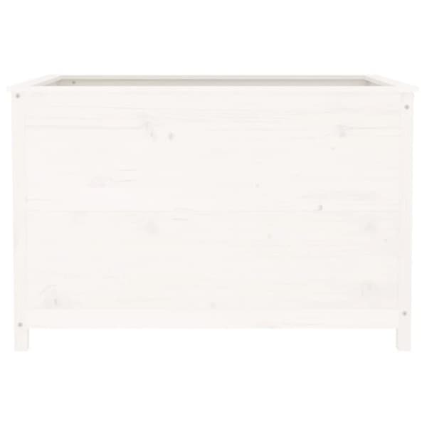 Odlingslåda på ben 119,5x82,5x78 cm vit massiv furu