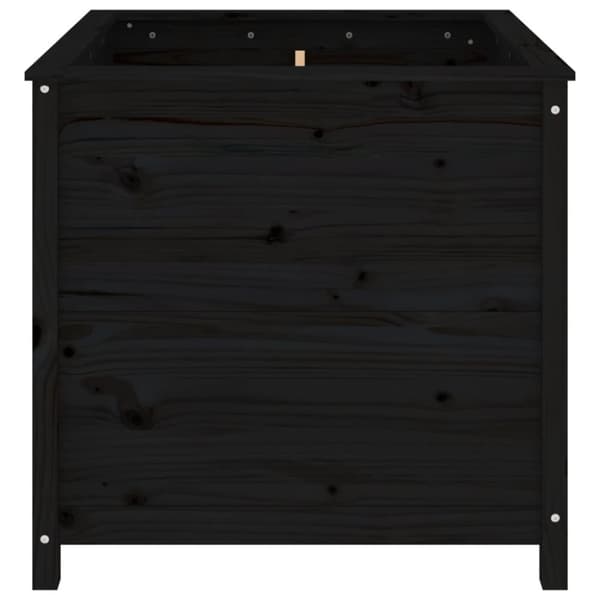 Odlingslåda 82,5x82,5x78 cm svart massiv furu