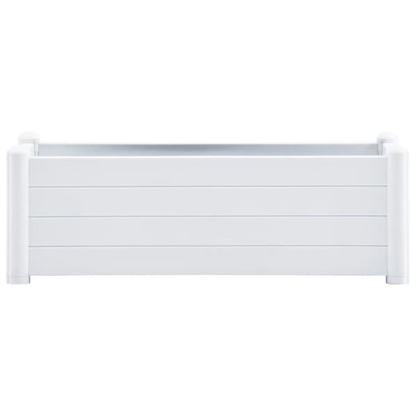 Upphöjd odlingslåda PP vit 100x43x35 cm