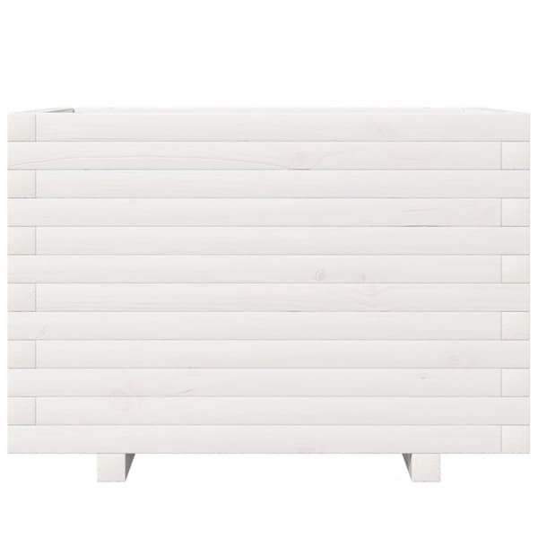 Odlingslåda vit 70x40x49,5 cm massiv furu
