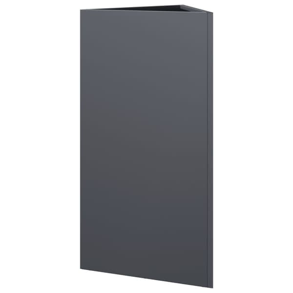 Odlingslådor 2 st antracit triangulär 40x34,5x70 cm stål