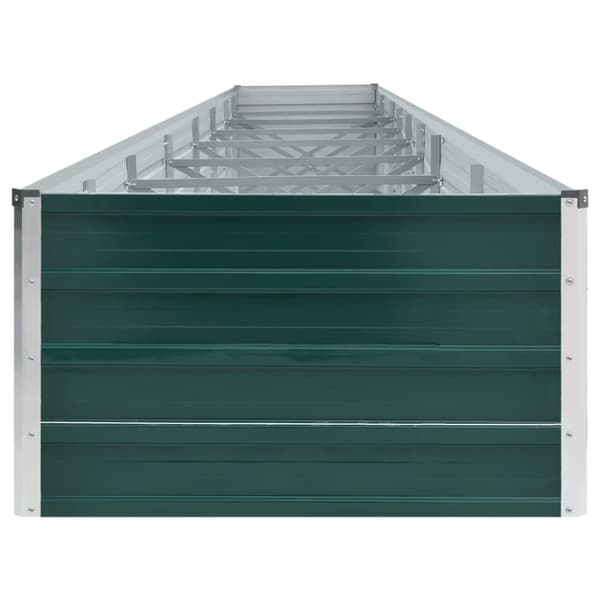 Odlingslåda upphöjd galvaniserat stål 600x80x45 cm grön