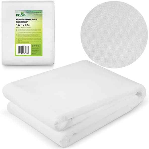 Beklædning agrotekstil 2000 cm x 160 cm Plonos - hvid