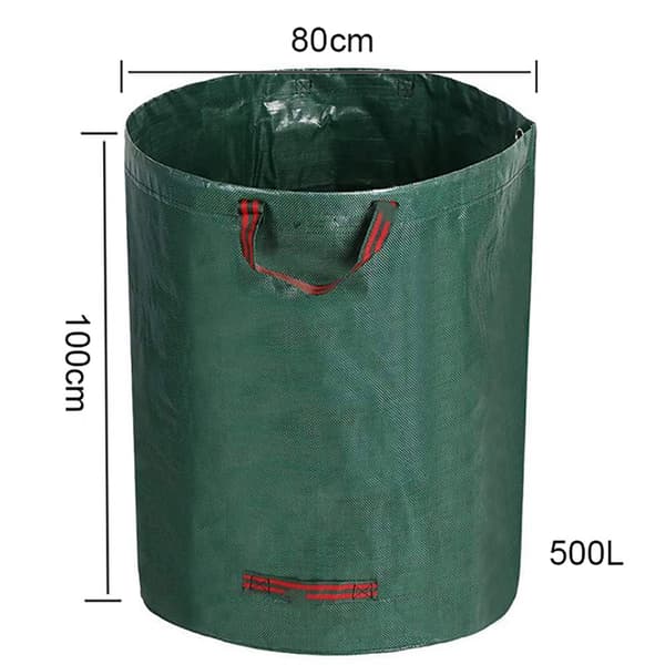 Rymlig lövsäck i hållbart PP-material, 500 liter