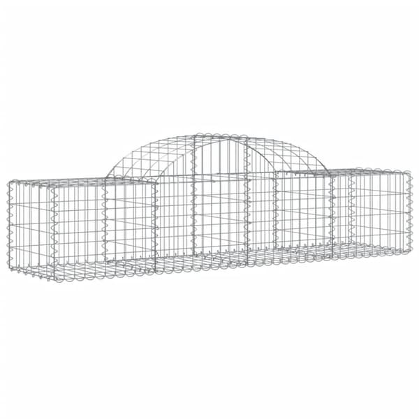 Gabioner bågformade 3 st 200x50x40/60 cm galvaniserat järn