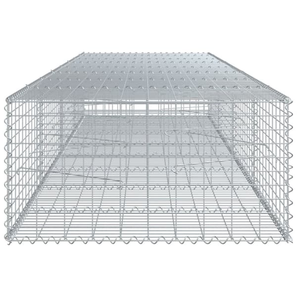 Gabionkorg med skydd 400x100x50 cm galvaniserat järn