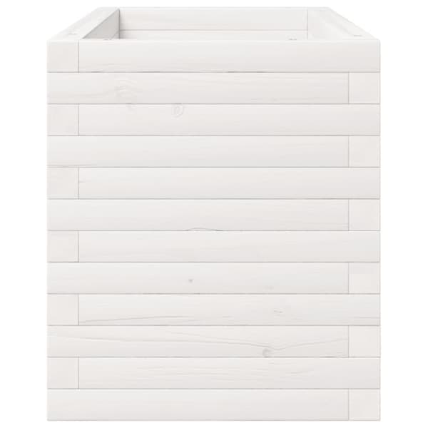 Odlingslåda vit 90x40x49,5 cm massiv furu