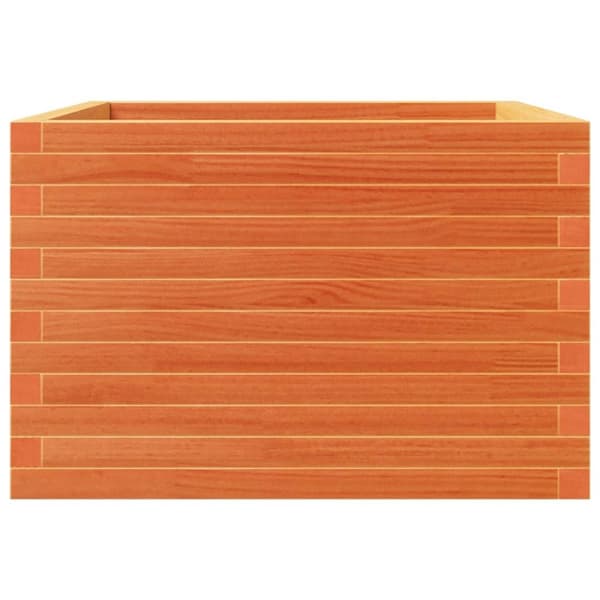 Odlingslåda vaxbrun 70x70x46 cm massiv furu