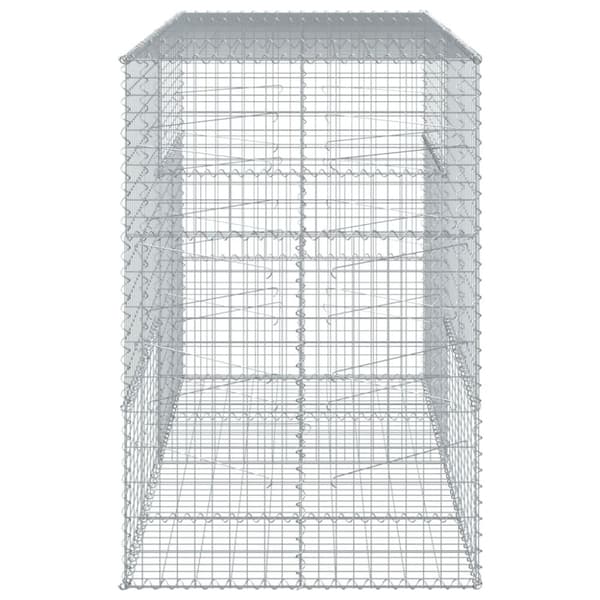 Gabionkorg med skydd 200x100x150 cm galvaniserat järn