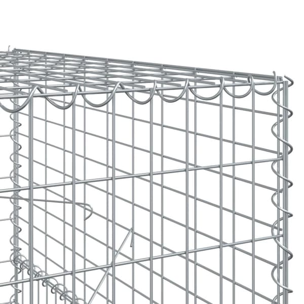 Gabionkorg med skydd 200x100x150 cm galvaniserat järn