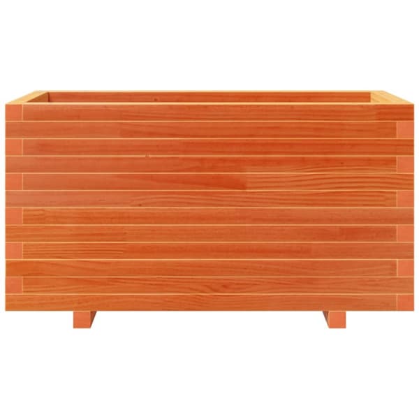 Odlingslåda vaxbrun 90x40x49,5 cm massiv furu