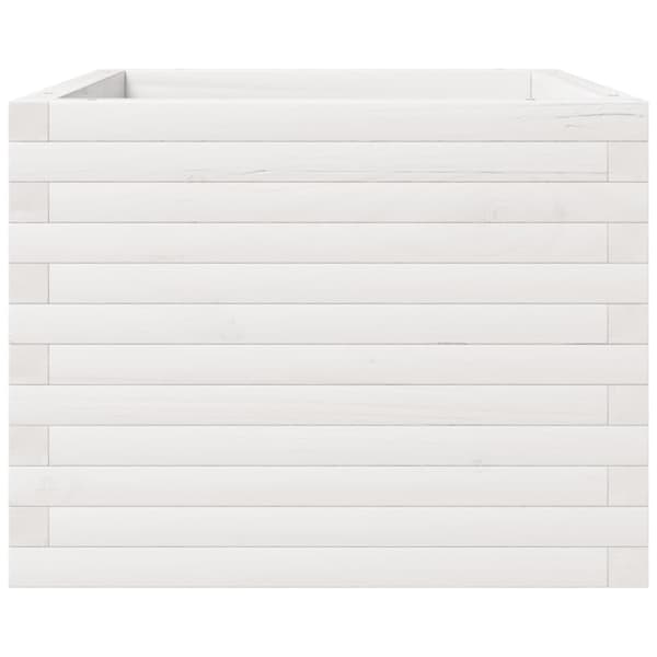 Odlingslåda vit 60x60x49,5 cm massiv furu