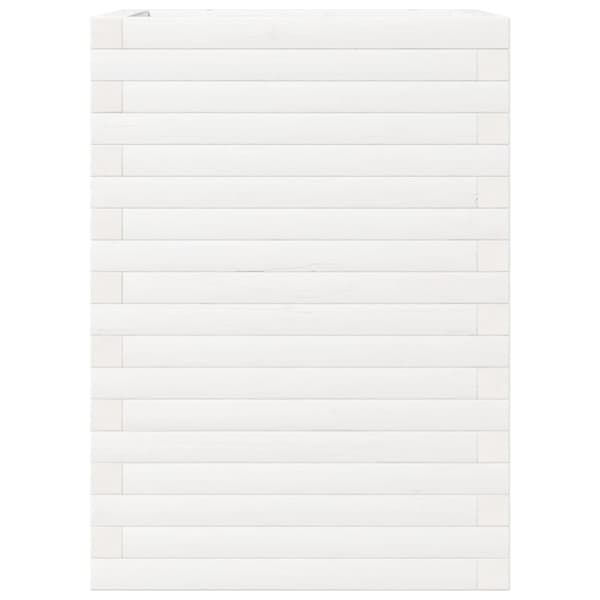 Odlingslåda 50x50x68,5 cm vit massiv furu