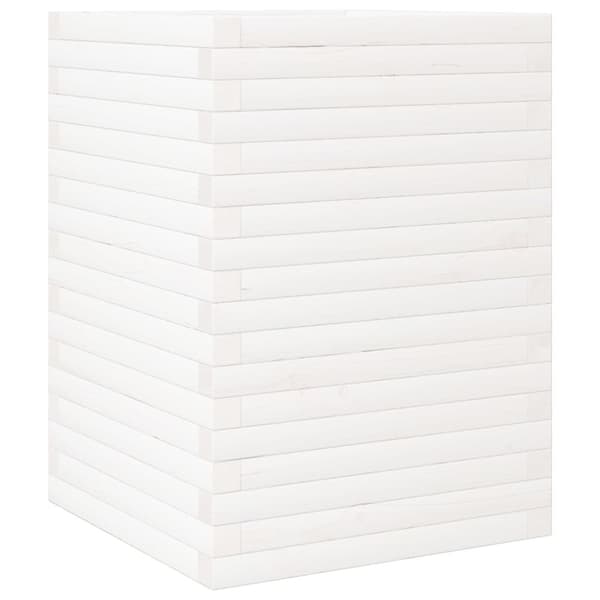 Odlingslåda 50x50x68,5 cm vit massiv furu