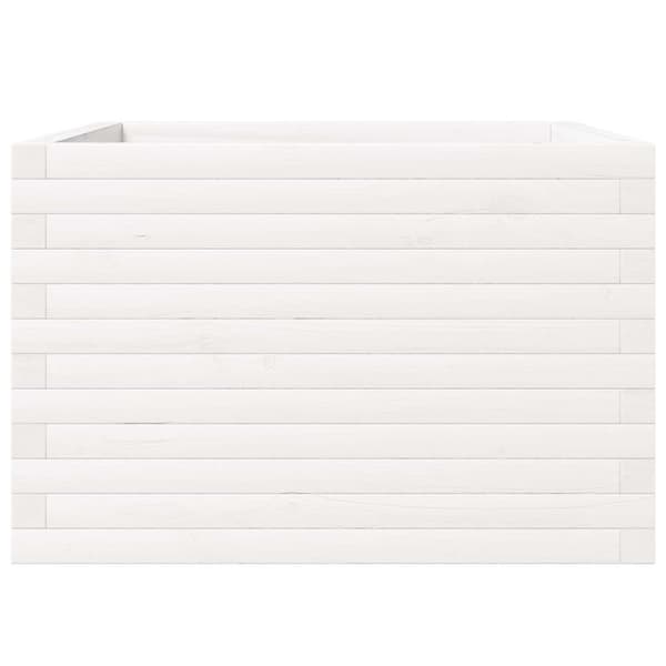 Odlingslåda vit 70x70x46 cm massiv furu