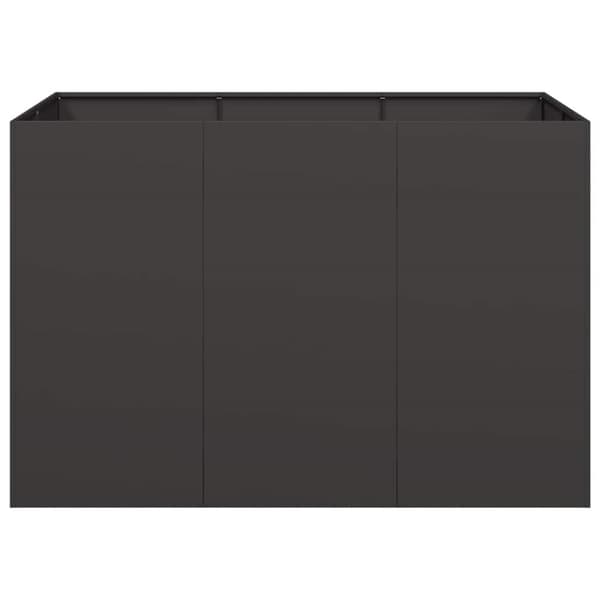 Planteringskärl svart 120x80x80 cm stål