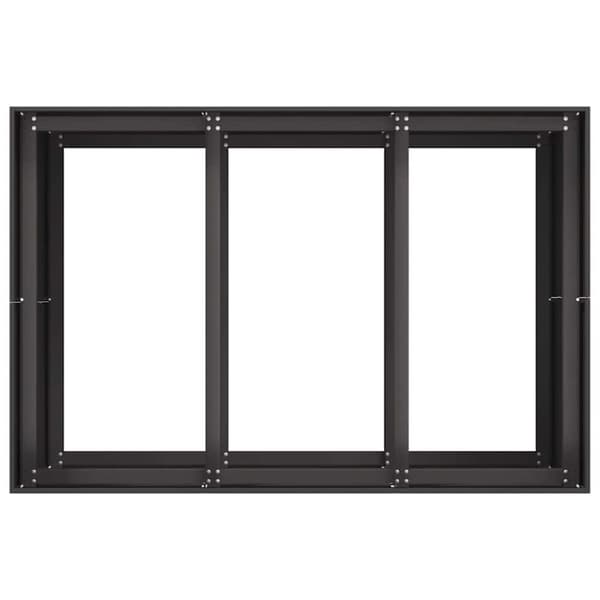 Planteringskärl svart 120x80x80 cm stål
