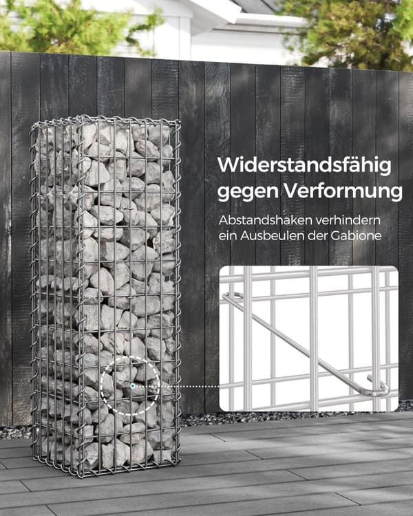 Schans kurve - sæt af 10 - til sten - 5 x 10 cm mesh bredde