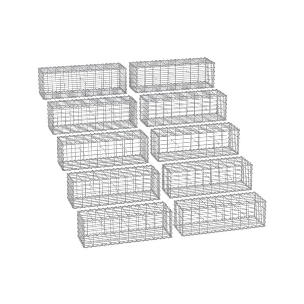 Schans kurve - sæt af 10 - til sten - 5 x 10 cm mesh bredde