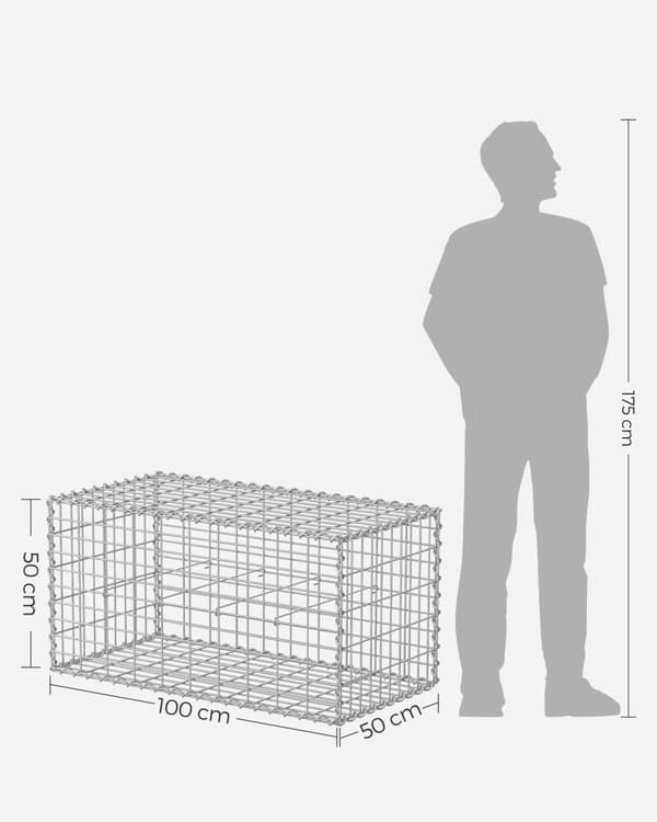 Trådkurve - 5 x 10 cm Maas bredde - Sæt på 5