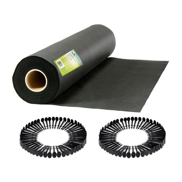 Have agrotekstil 1,6 mx 50 m 90 g/m2 + 100 Plonos stifter - sort