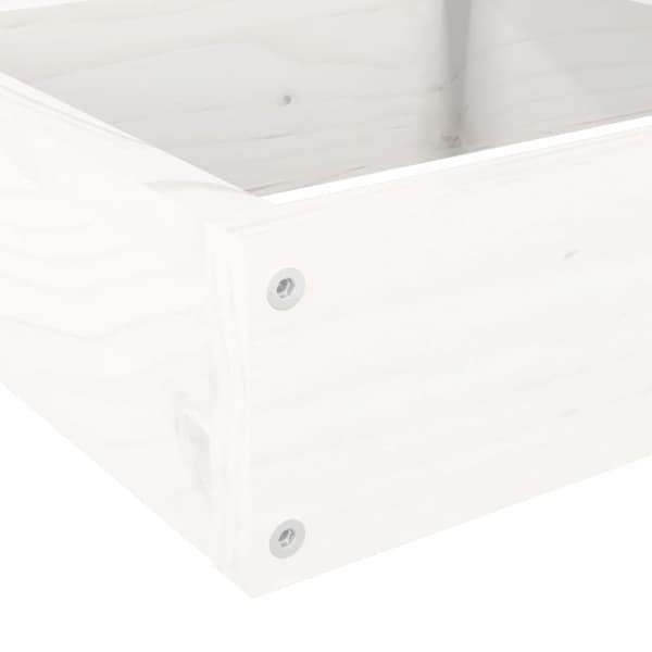 Odlingslåda 4 nivåer 106x104,5x36 cm vit massiv furu