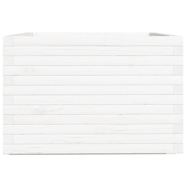 Odlingslåda vit 70x70x49,5 cm massiv furu