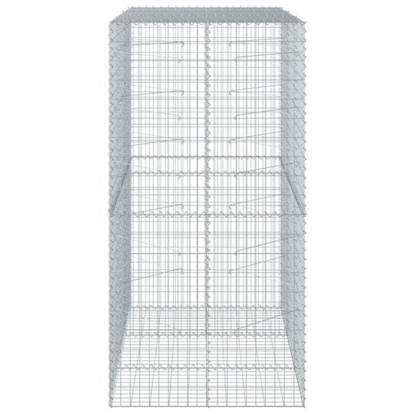 Gabionkorg med skydd 150x100x200 cm galvaniserat järn