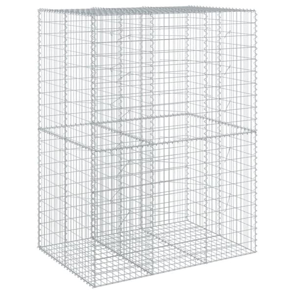 Gabionkorg med skydd 150x100x200 cm galvaniserat järn