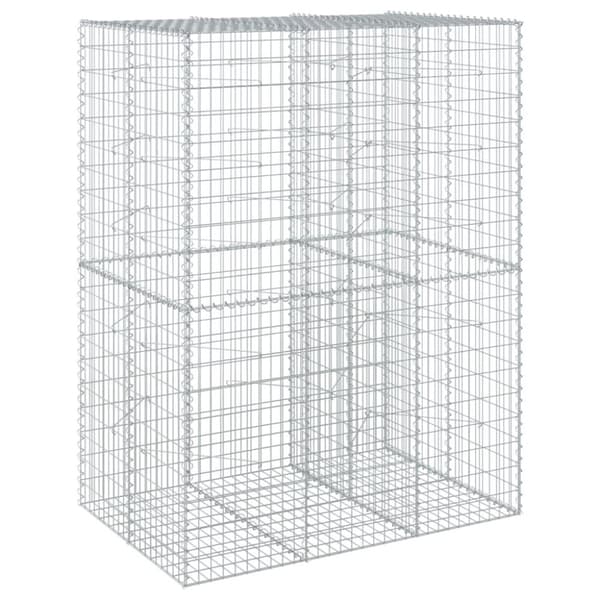 Gabionkorg med skydd 150x100x200 cm galvaniserat järn