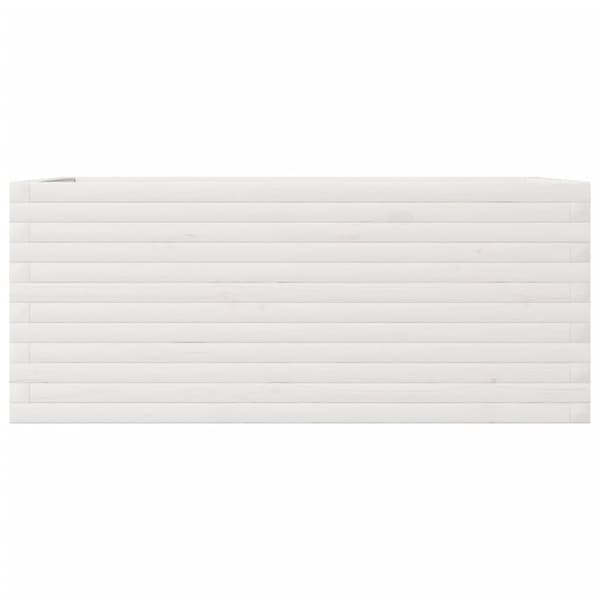 Odlingslåda vit 110x60x46 cm vit massiv furu