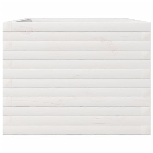 Odlingslåda vit 110x60x46 cm vit massiv furu