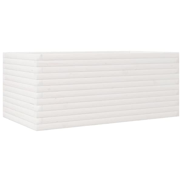 Odlingslåda vit 110x60x46 cm vit massiv furu