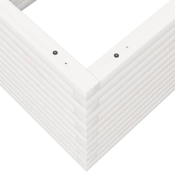 Odlingslåda vit 110x60x46 cm vit massiv furu