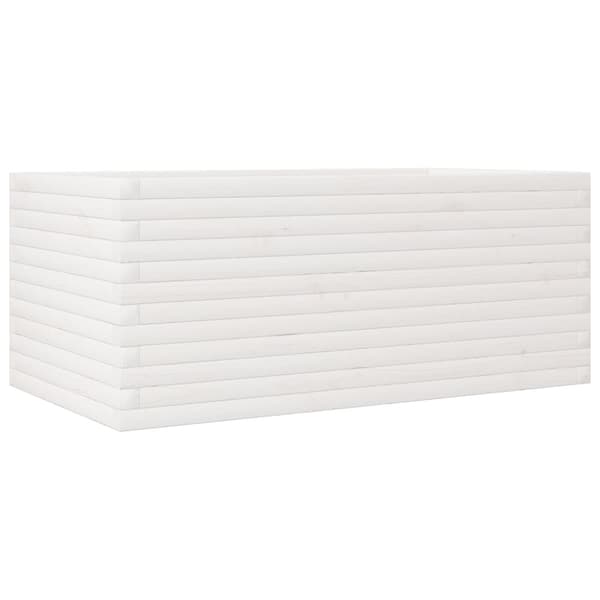 Odlingslåda vit 110x60x46 cm vit massiv furu