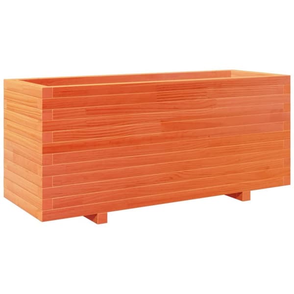 Odlingslåda vaxbrun 110x40x49,5 cm massiv furu