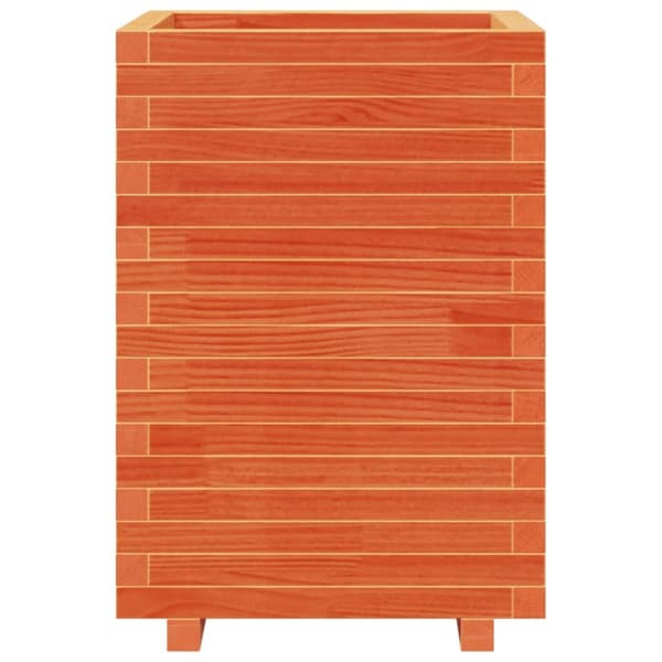 Odlingslåda vaxbrun 50x50x72,5 cm massiv furu