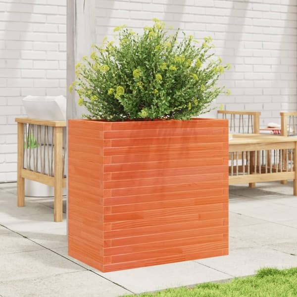Odlingslåda vaxbrun 70x40x68,5 cm massiv furu