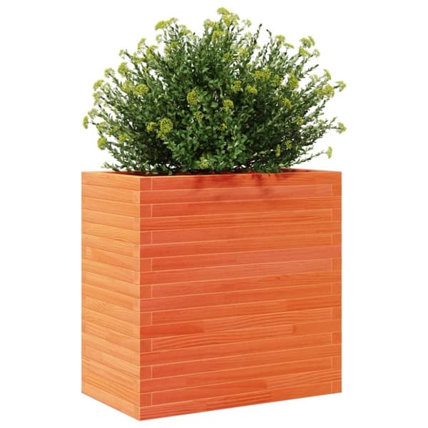 Odlingslåda vaxbrun 70x40x68,5 cm massiv furu